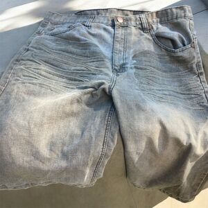 Brooklyn Xpress Men's Vintage Denim Bermuda Shorts Size 36 Blue Casual